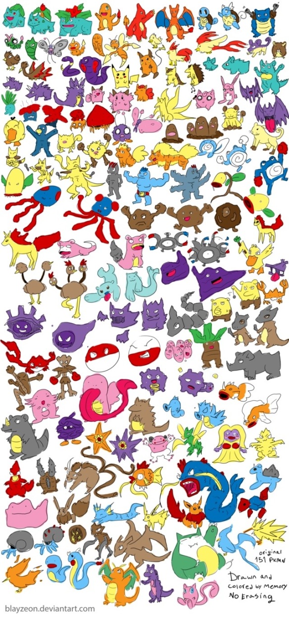 Desenhando Pokémons com a memória